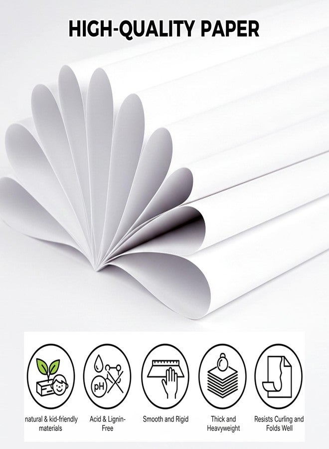 Koogel 25 Sheets 12x12 White Cardstock Paper, 65LB/180GSM Square Paper for Scrapbooking, Card Making, Invitations and DIY Project Pack - Image 2